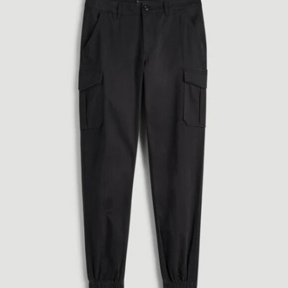 American Tall – Size 28T Black  – TAPERED-FIT Stretch Cotton Cargo Jogg - Picture 6 of 10